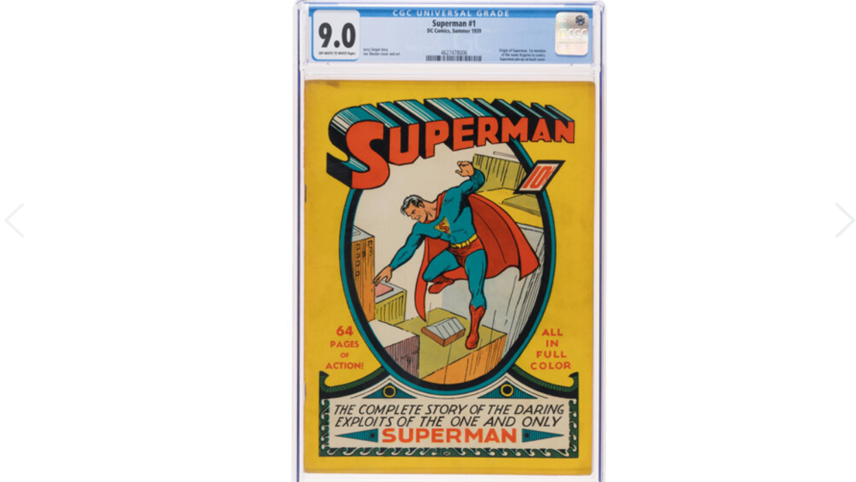 1939 Superman Comic Book Sells for $9 Million, Sets Record