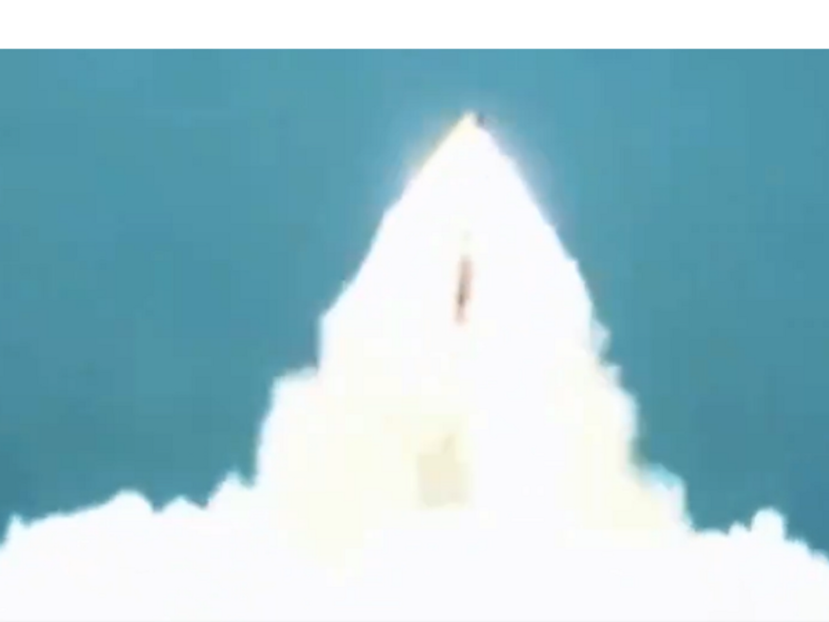 A ballistic missile's test-firing from INS Arihant
