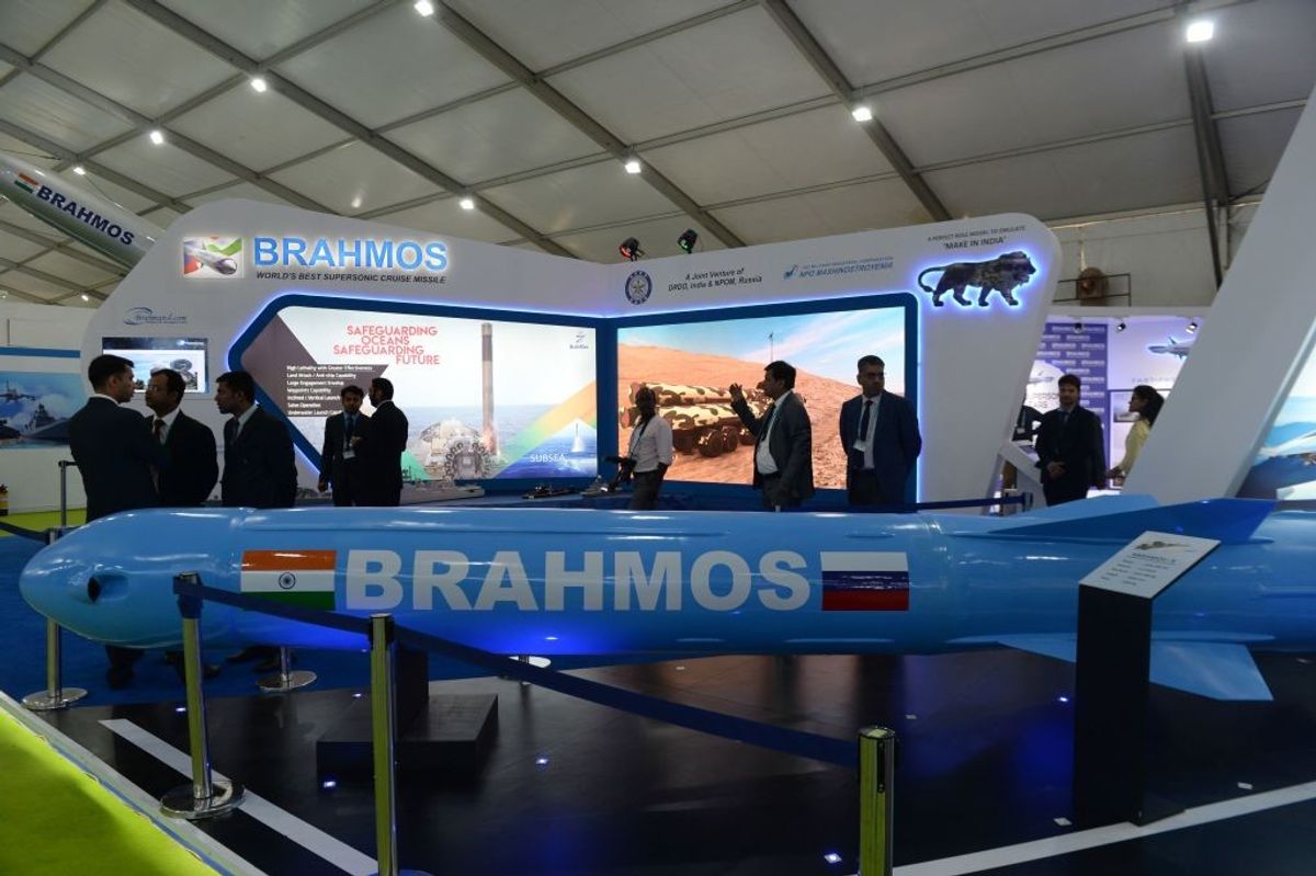A BrahMos missile