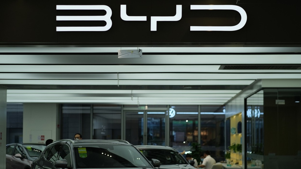 A BYD EV retail store in China.