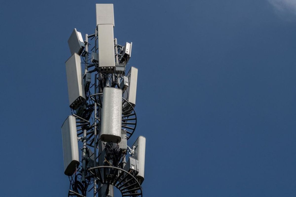 A cellphone tower used for a 5G network