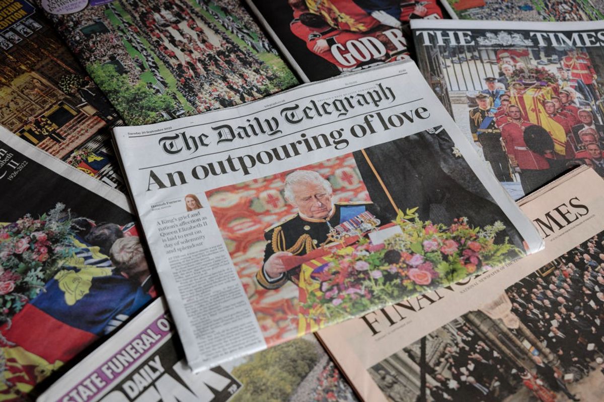 A copy of The Daily Telegraph
