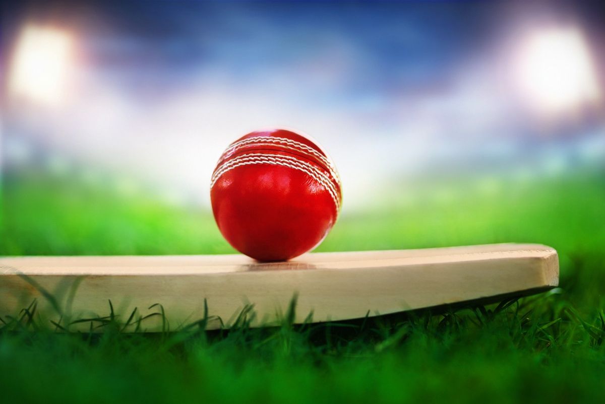 A cricket bat and ball