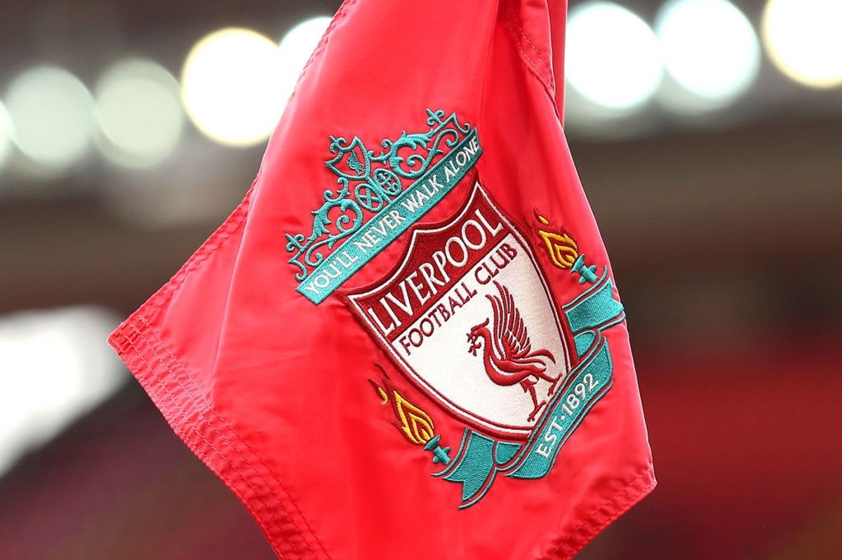 A detailed view of a Liverpool corner flag