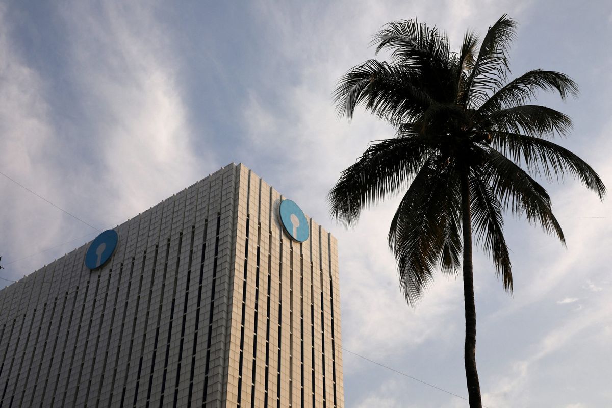 A file photo of the logo of State Bank of India (SBI) .