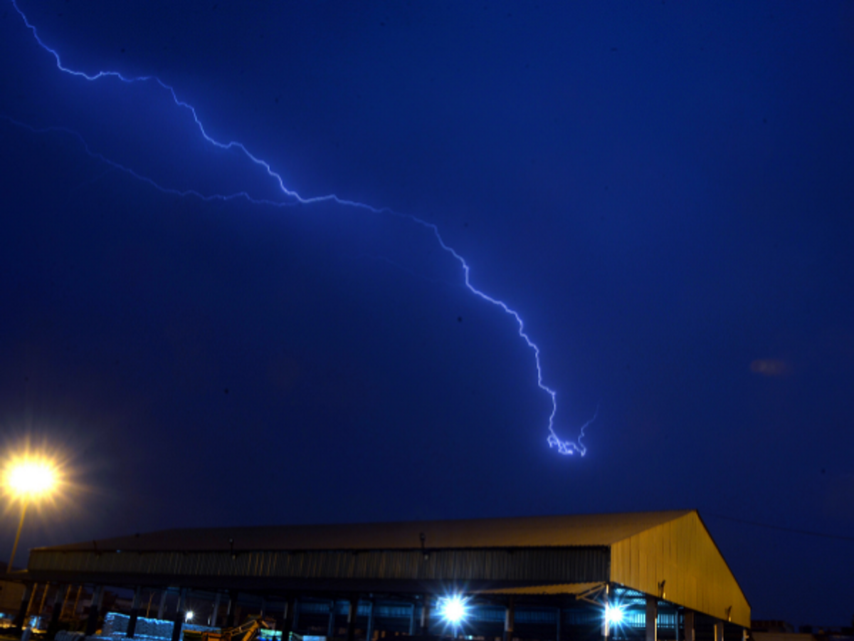 A lightning strike in India