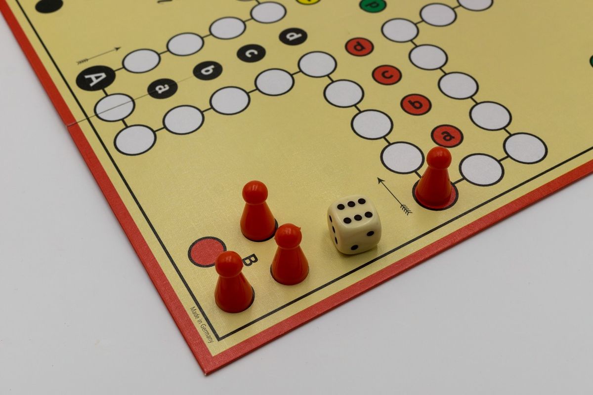 A Ludo board