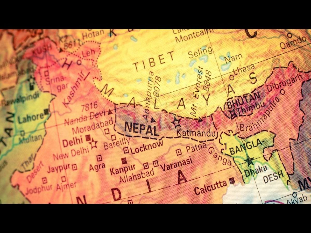 A map of South Asia