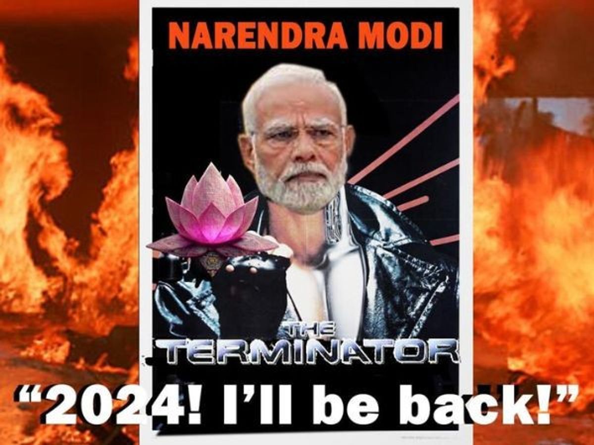 A posted posted on X by India's ruling Bharatiya Janata Party likening prime minister Narendra Modi to 'Terminator' Arnold Schwarzenegger