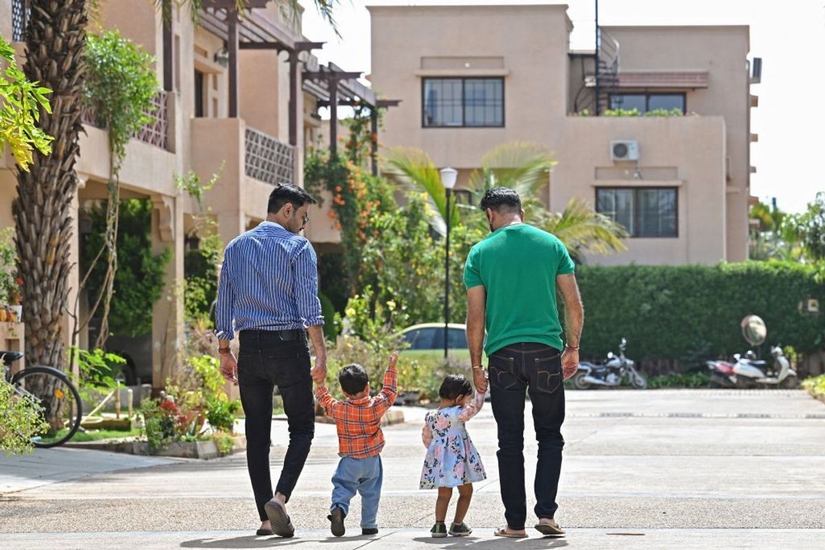 A same-sex couple in Bengaluru, India