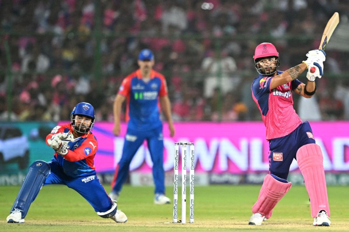 A scene from Rajastha vs Delhi match in IPL 2024