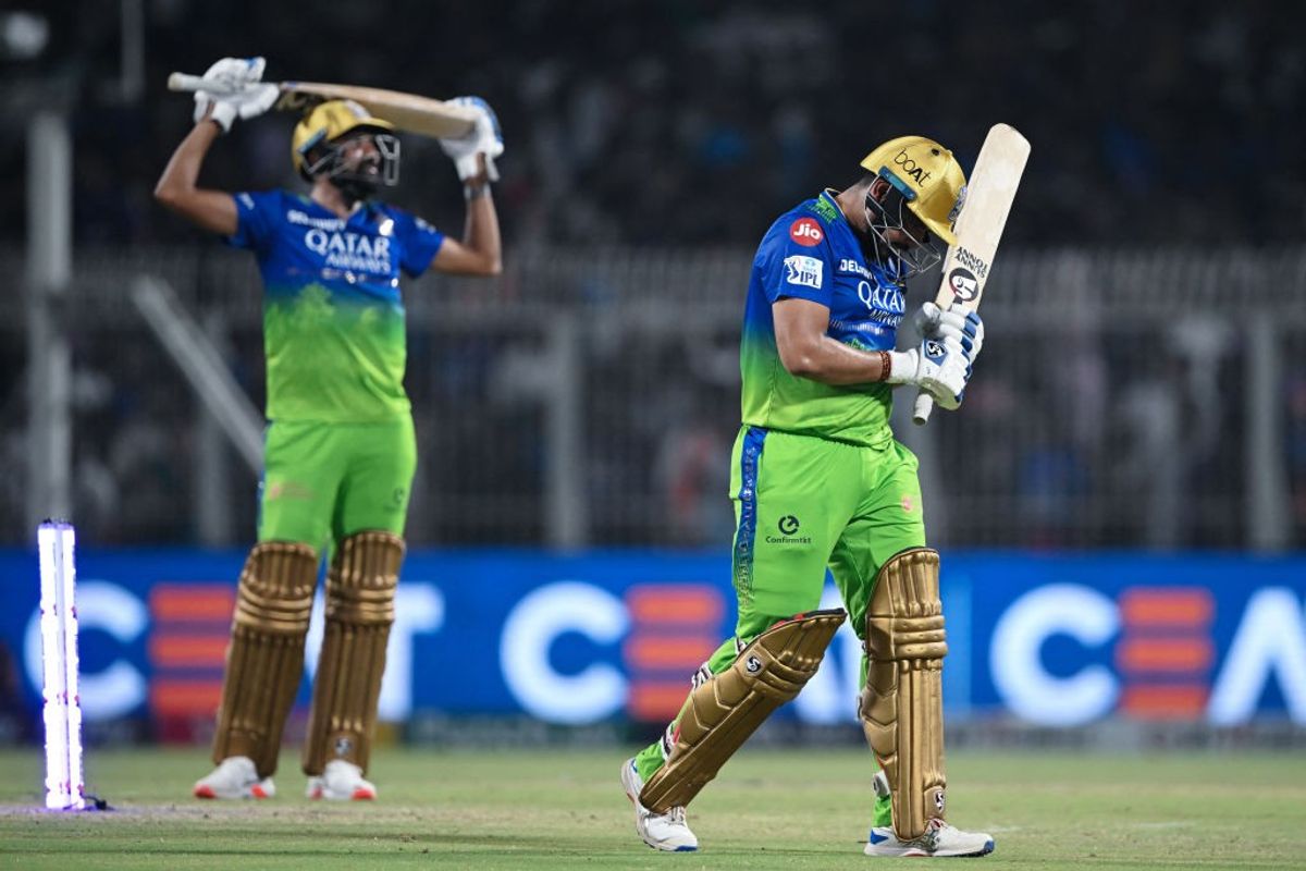 A scene from the RCB-KKR match in IPL 2024