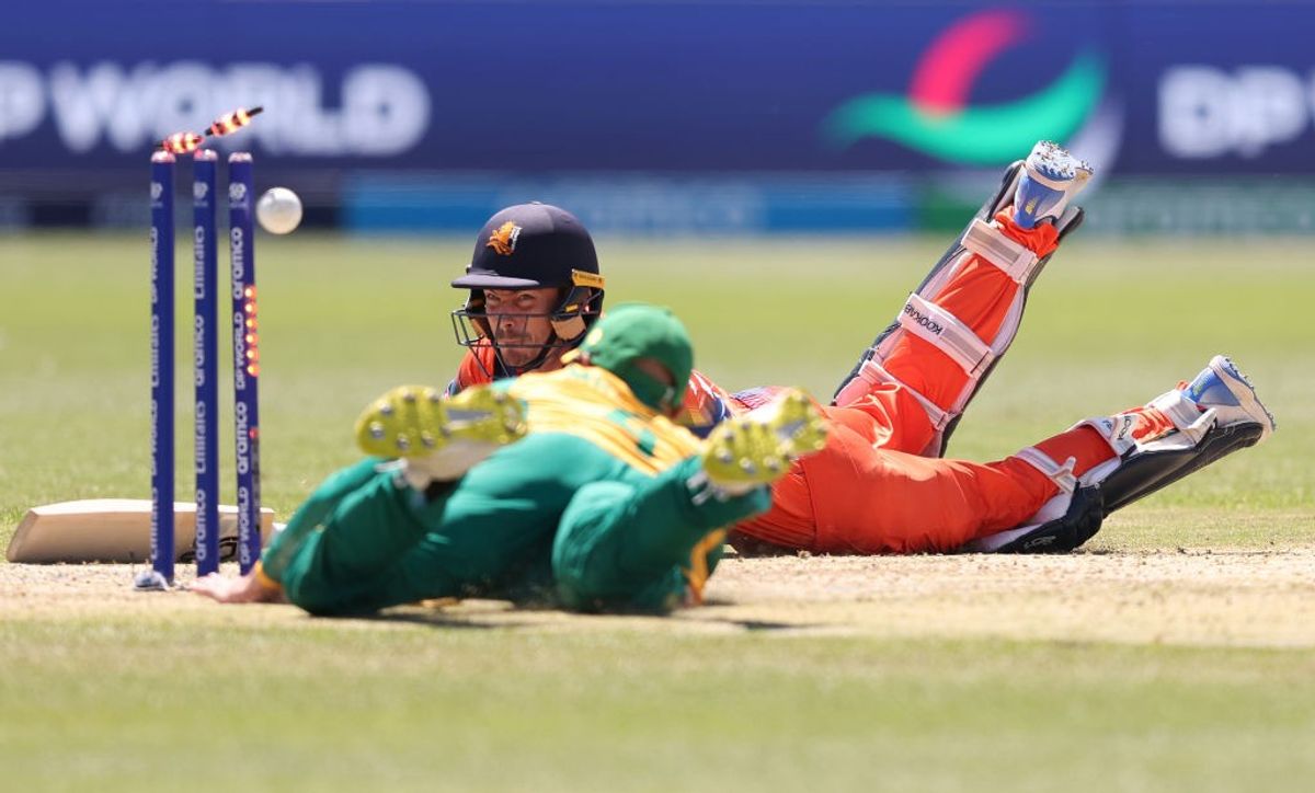A scene from the South Africa-Netherlands match in T20 World Cup 2024