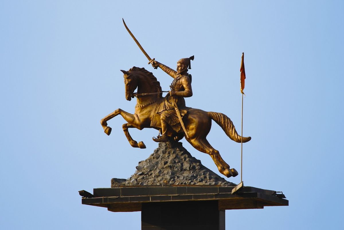 A statue of Chatrapati Shivaji in Pune in the Indian state of Maharashtra