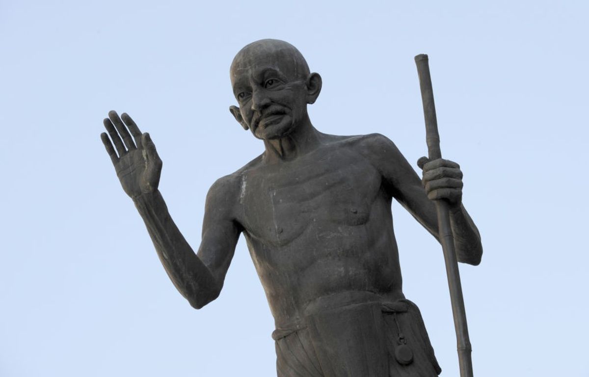 A statue of Mahatma Gandhi