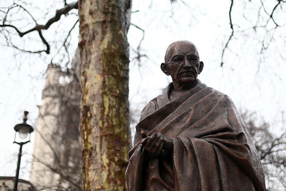 A statue of Mahatma Gandhi
