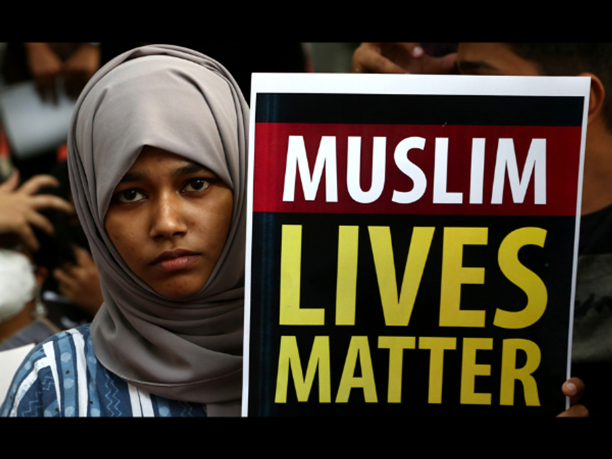 A student at a protest rally against the rise in the alleged anti-Muslim violence and hate crimes in India, in New Delhi.