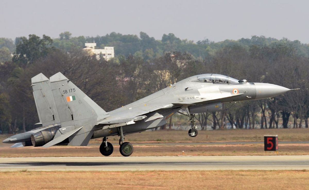 A Sukhoi Su-30MKI combat aircraft