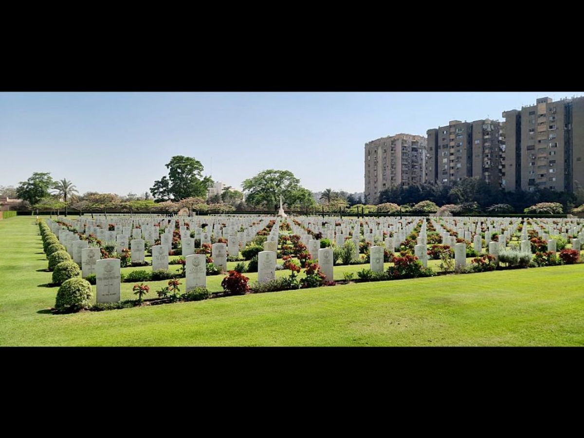 A view of the Heliopolis War Cemetery in Egypt.