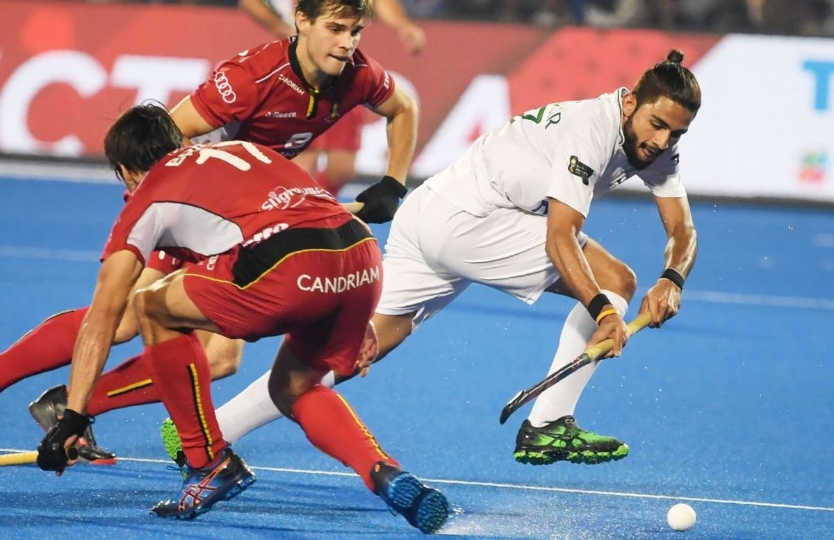 A view of the Pakistan-Belgium match in hockey World Cup 2018 in Odisha, India