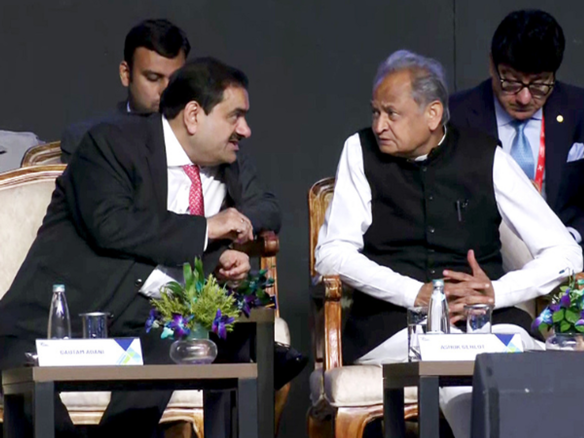 Adani Group chairman with Rajasthan chief minister