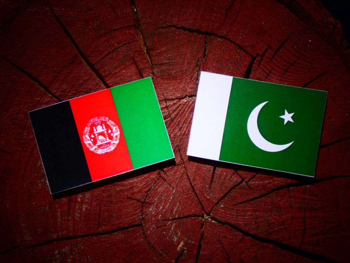 Afghanistan and Pakistan flags