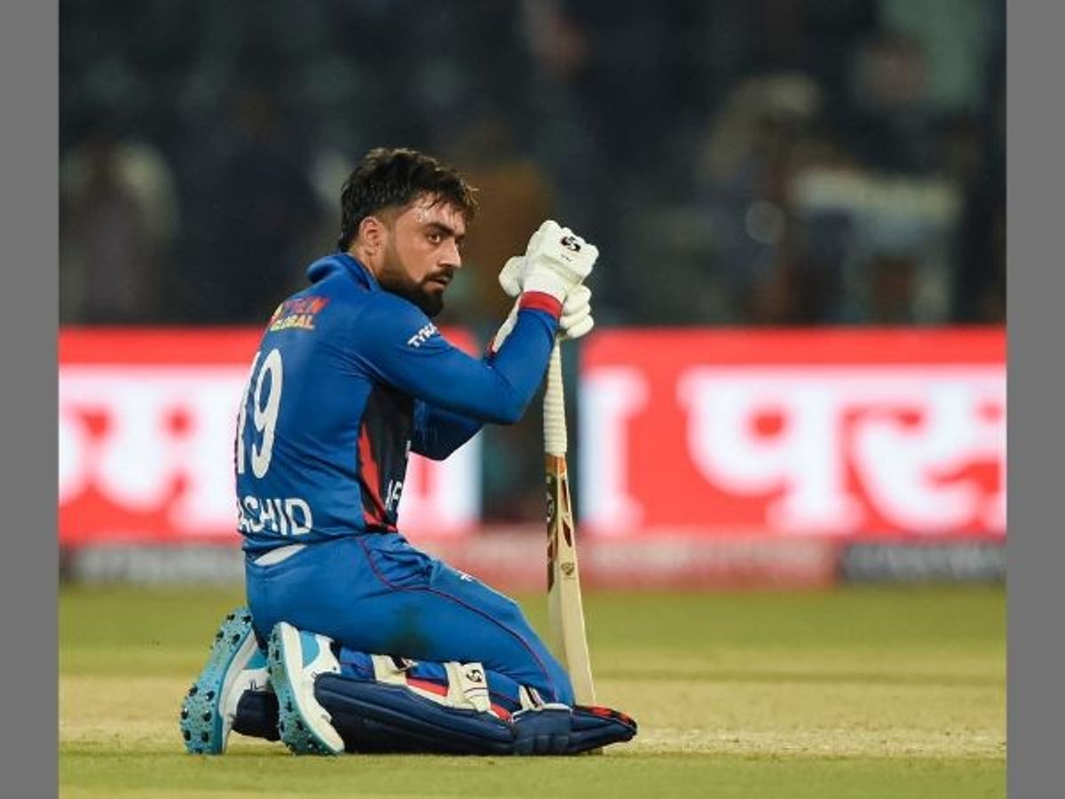 Afghanistan 's Rashid Khan wears a dejected look after his team failed to make the Super Four stage in Asia Cup 2023 as it lost to Sri Lanka by two runs in a Group B game at the Gaddafi Stadium in Lahore, Pakistan,
