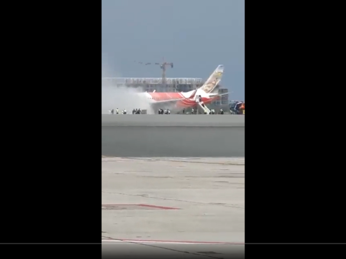 Air India Express plane catches fire
