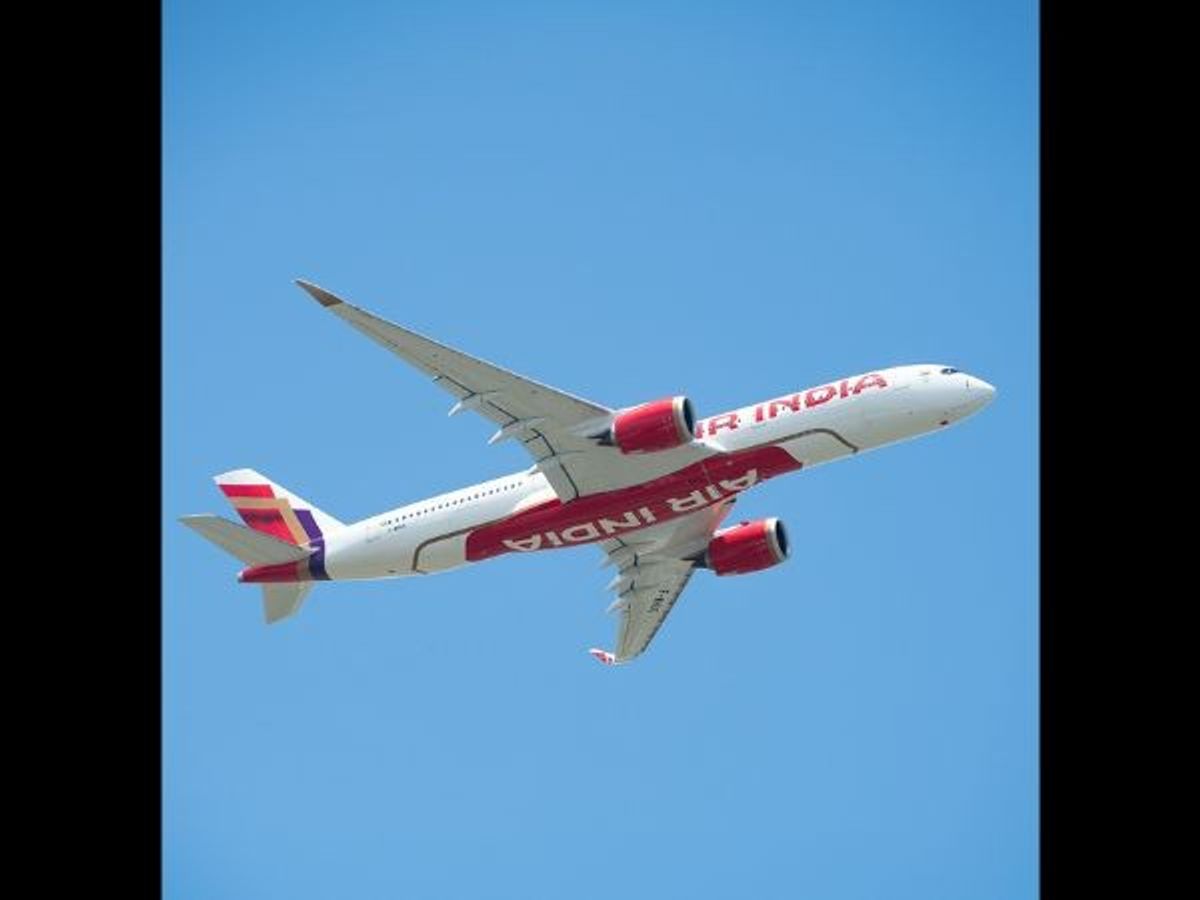 Air India's A350-900 taking its first ferry flight.