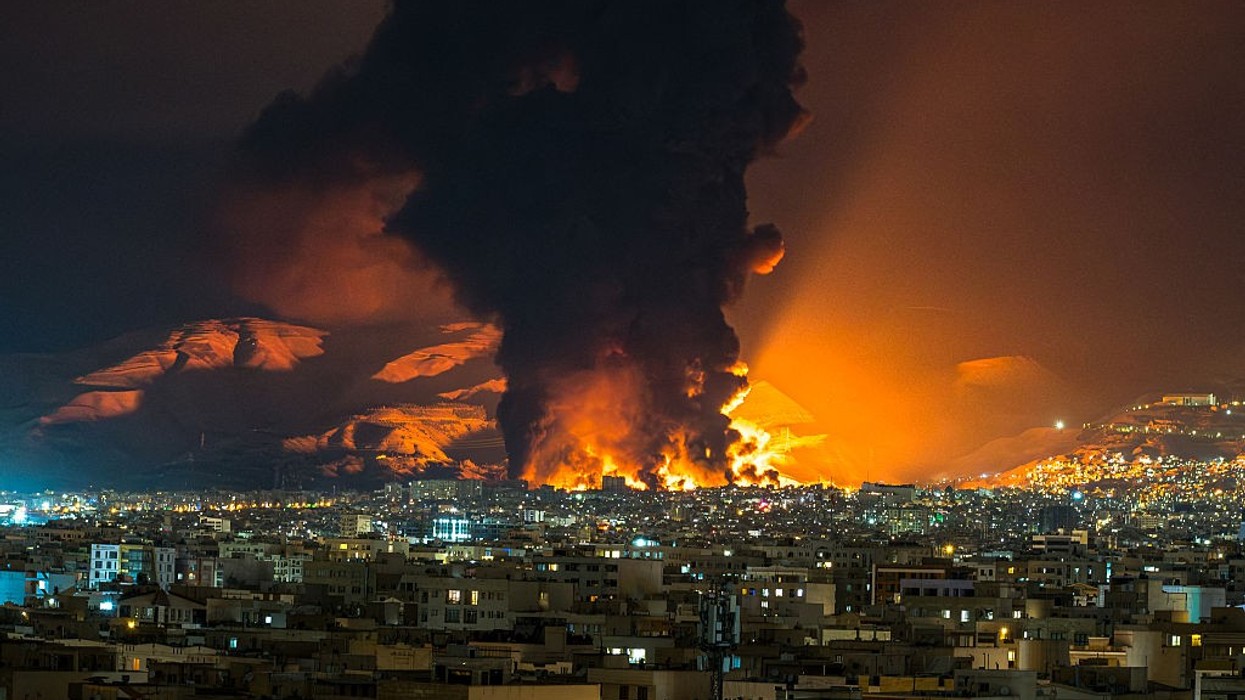 Airstrikes on an oil depot in Tehran on March 7, 2026