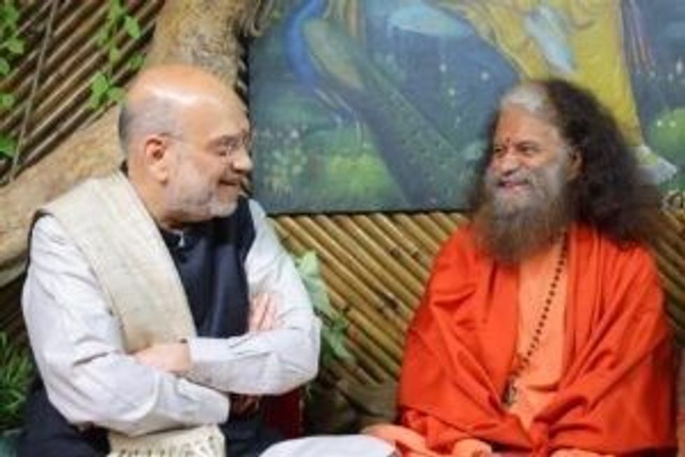 Amit Shah participates in Parmarth Niketans Ganga Aarti ceremony 5