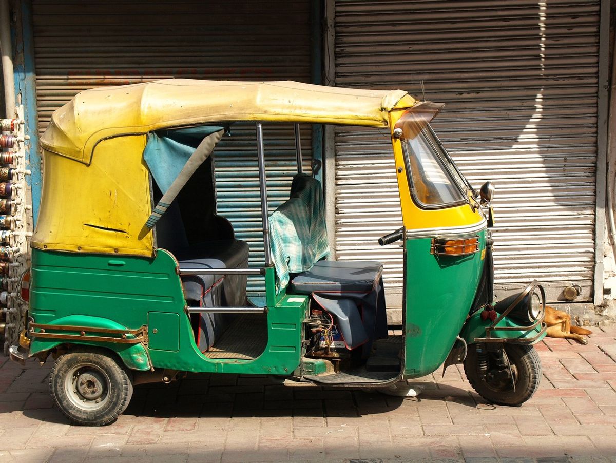 An Indian auto-rickshaw