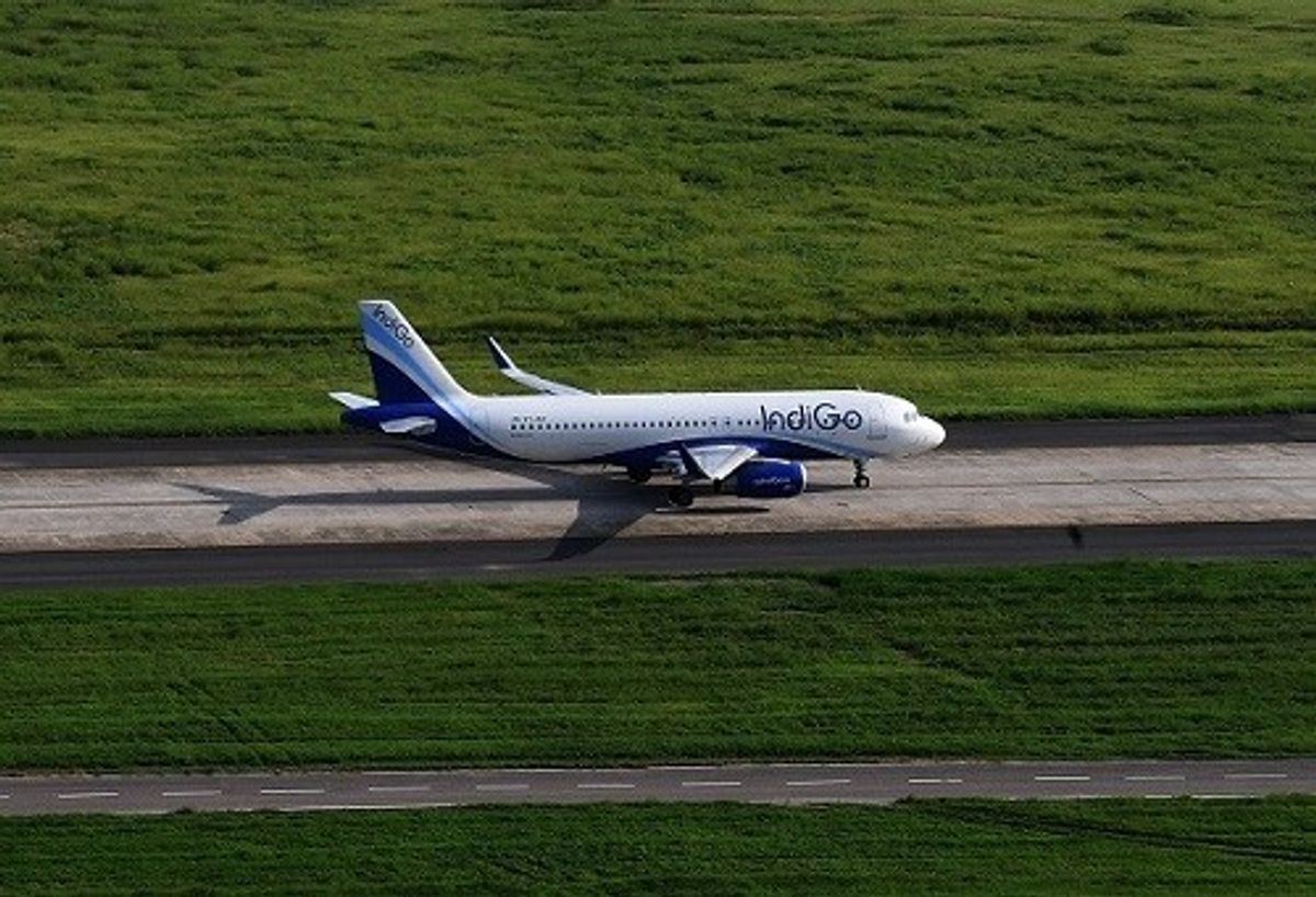 An Indigo aircraft