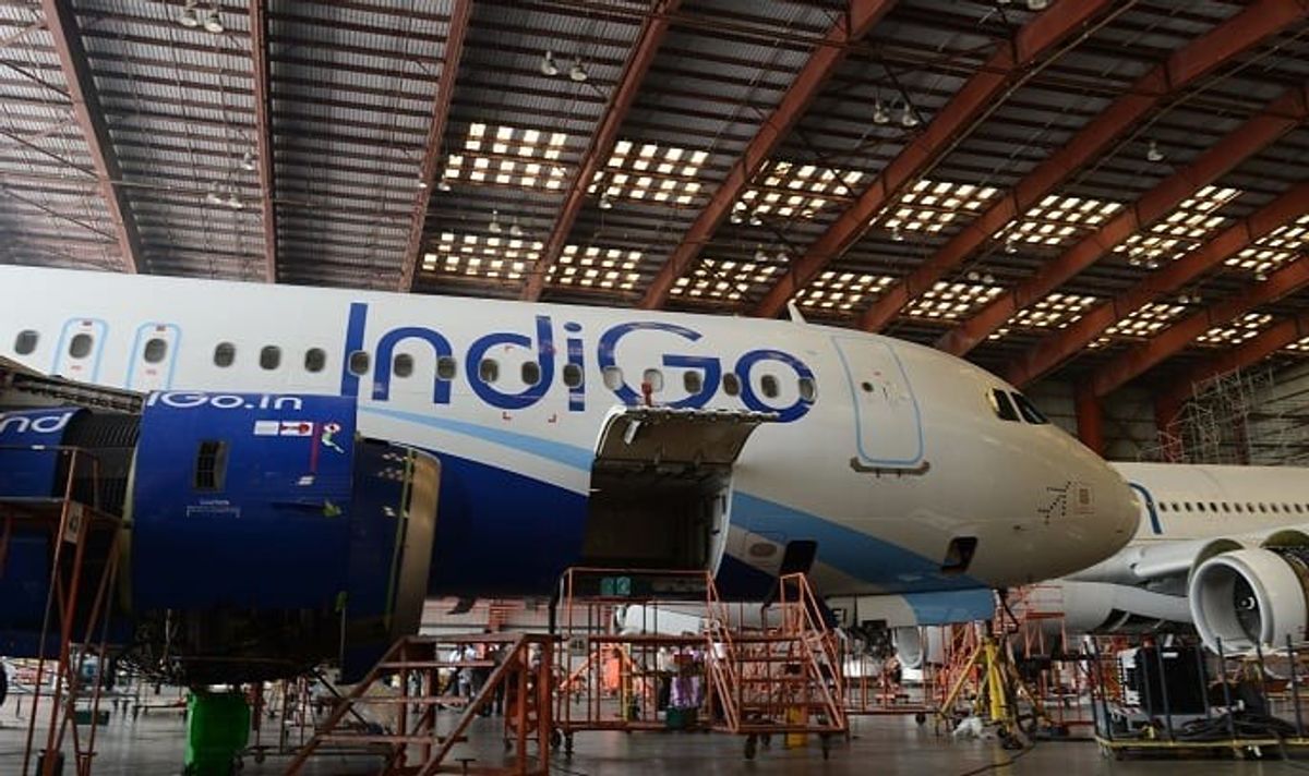 An Indigo aircraft