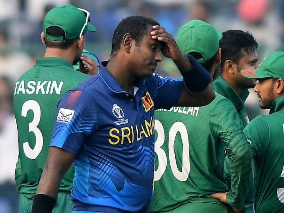 Angelo Mathews gets timed out bangladesh