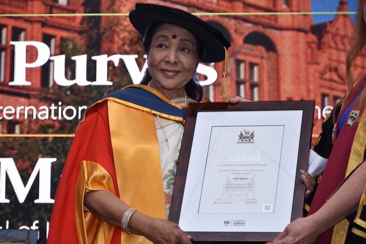 Salford University Honours Asha Bhosle With Doctorate