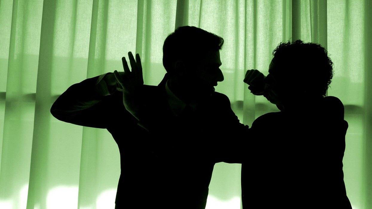 Assaulting man