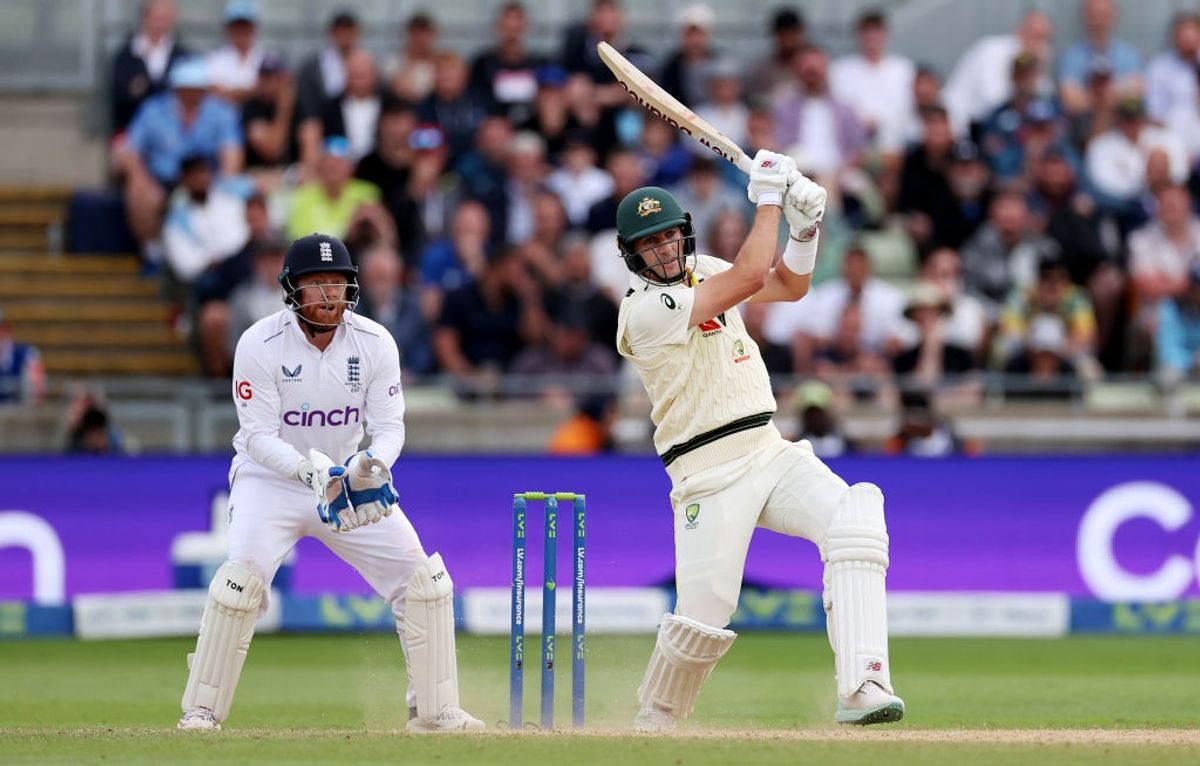 Australia captain Pat Cummins bats against England in first Ashes Test