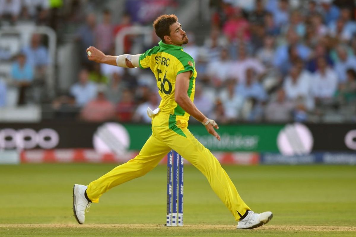 Australia fast bowler Mitchell Starc in action