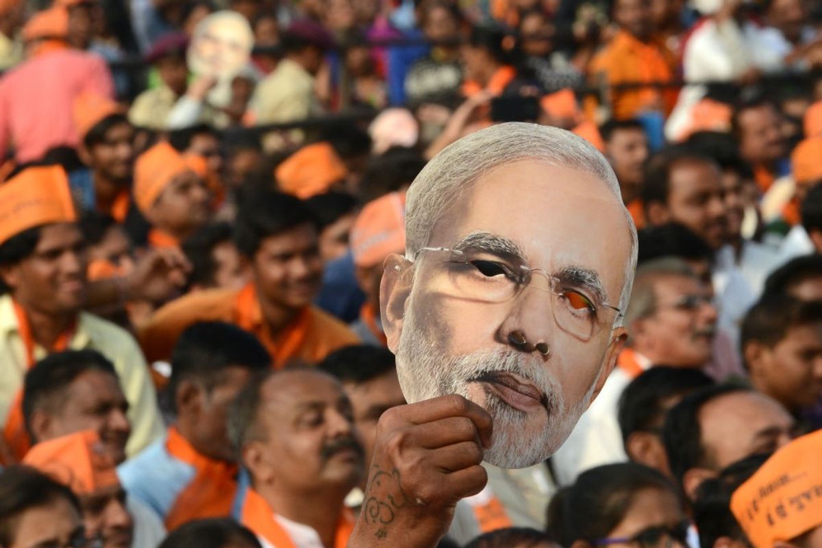 BJP rally during Gujarat elections 2017