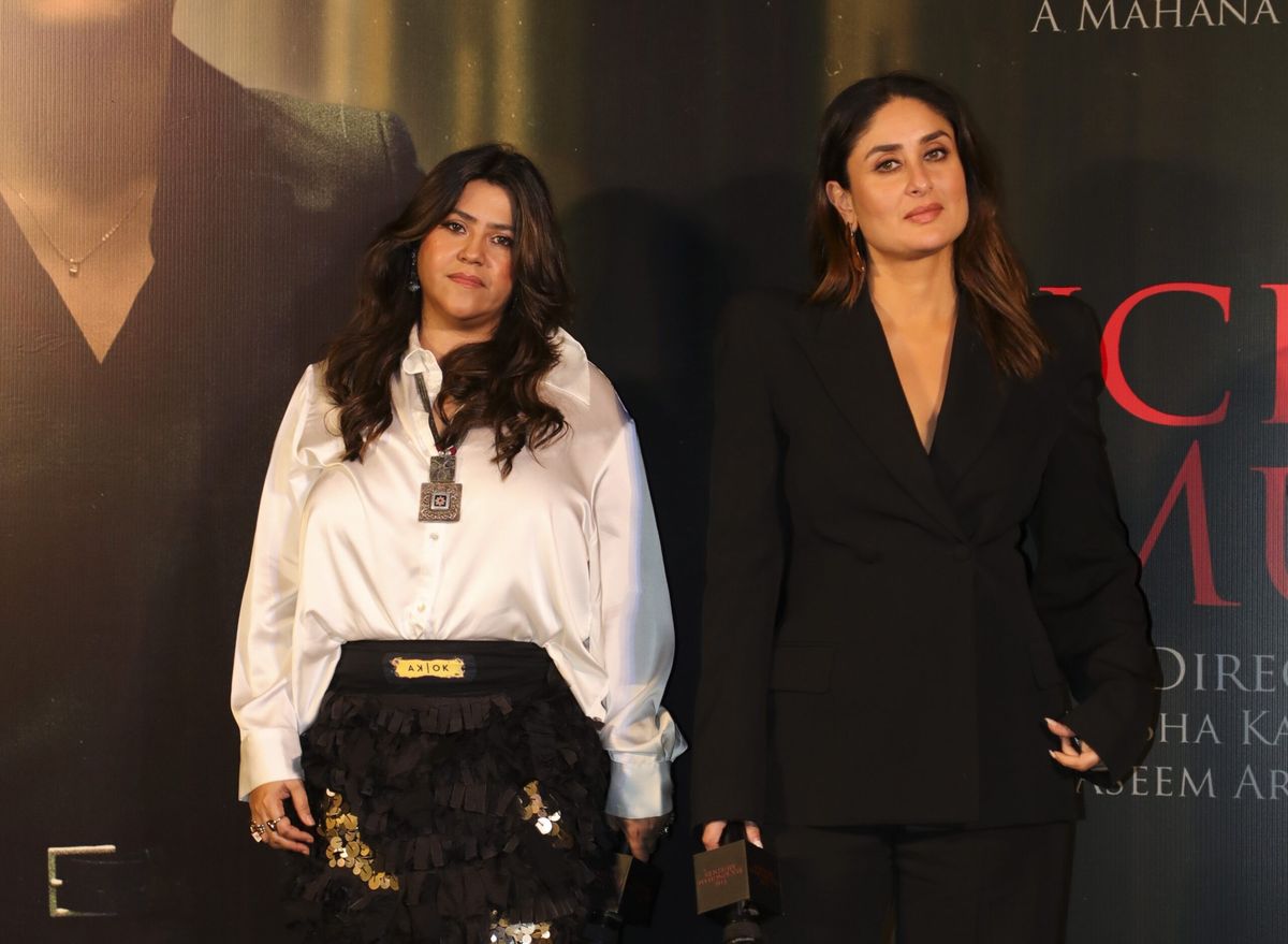 Bollywood actor Kareena Kapoor Khan and film producer Ekta Kapoor