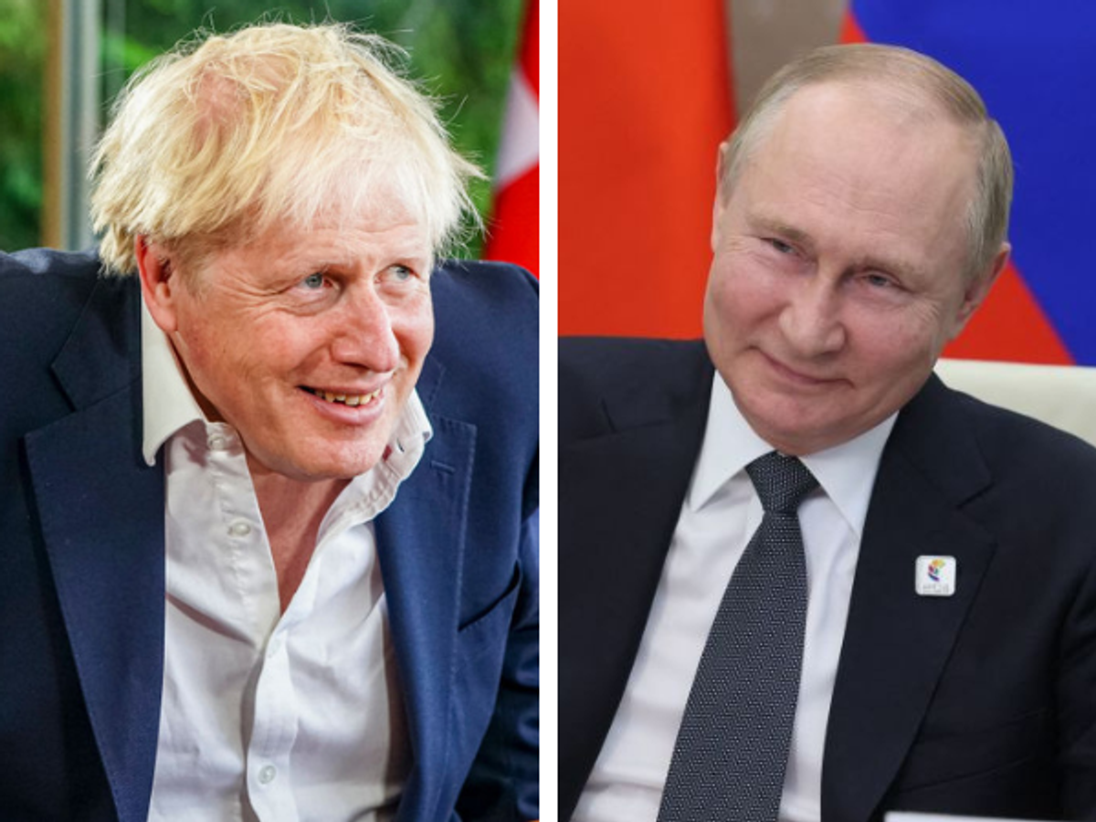 Boris Johnson and Vladimir Putin