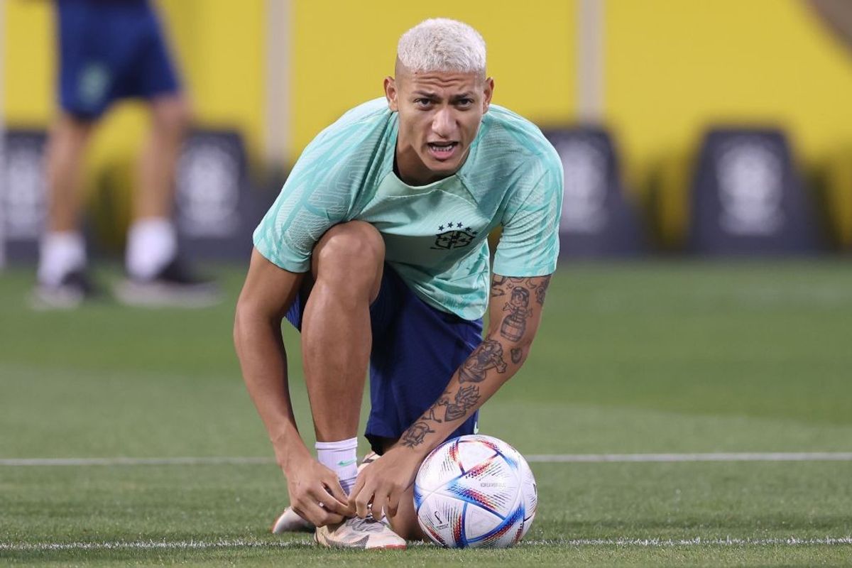 Brazil's Richarlison at a training session of FIFA World Cup 2022
