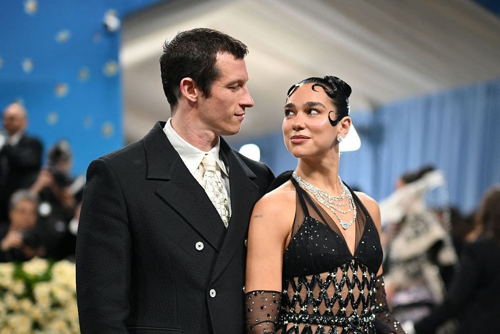 British actor Callum Turner and British-Albanian singer-songwriter Dua Lipa