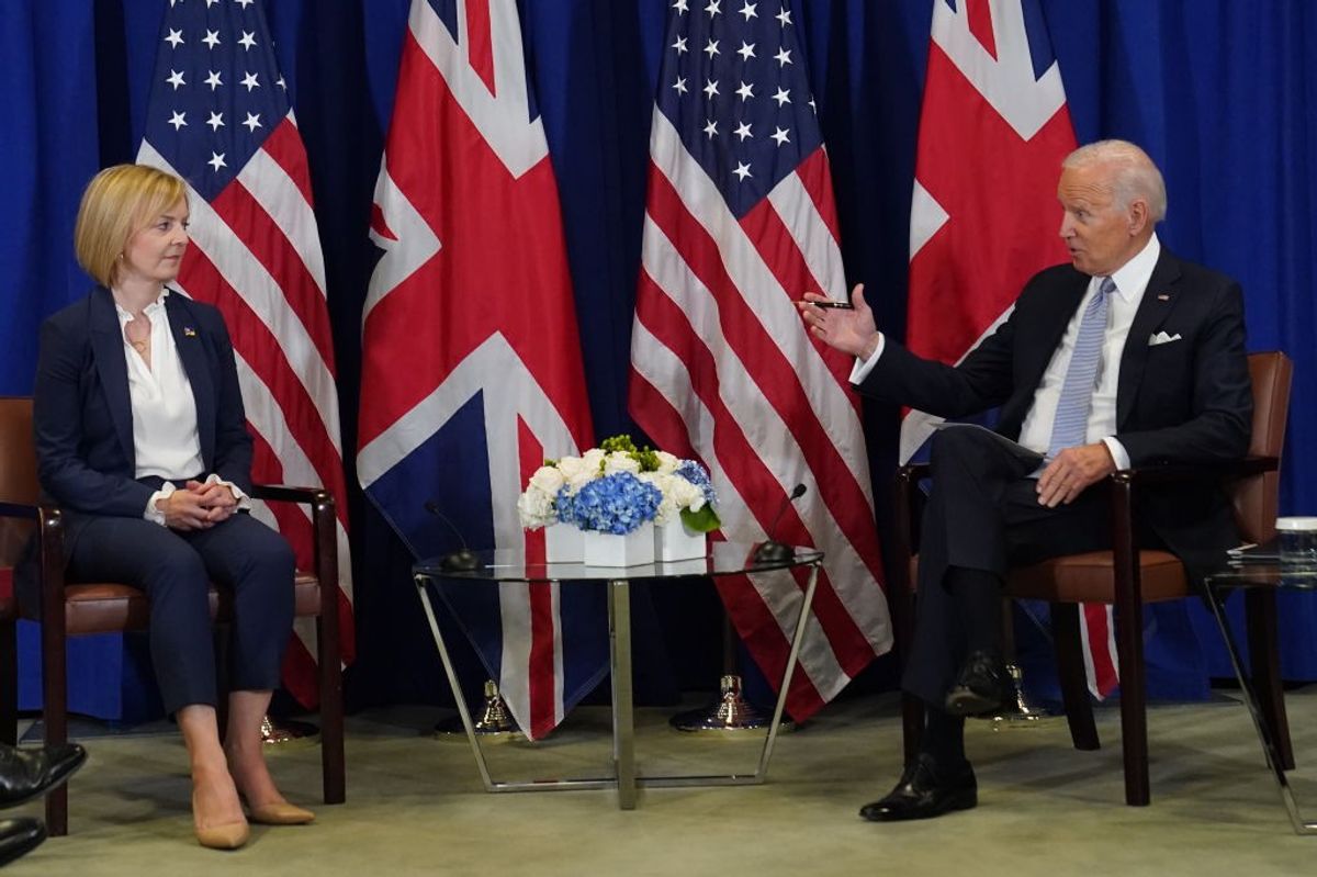 British PM Liz truss and US president Joe Biden