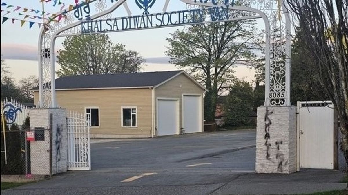 Canada vancouver gurdwara vandalized