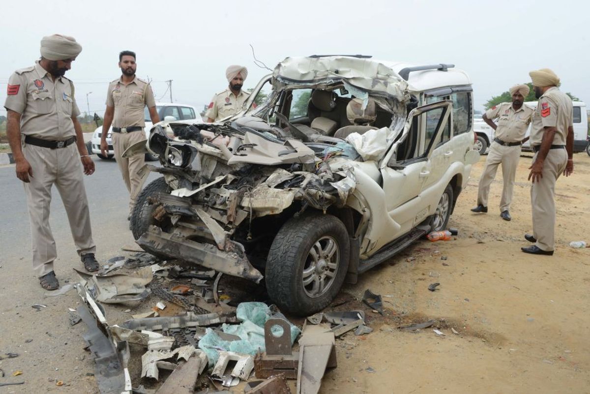 Car accident in India