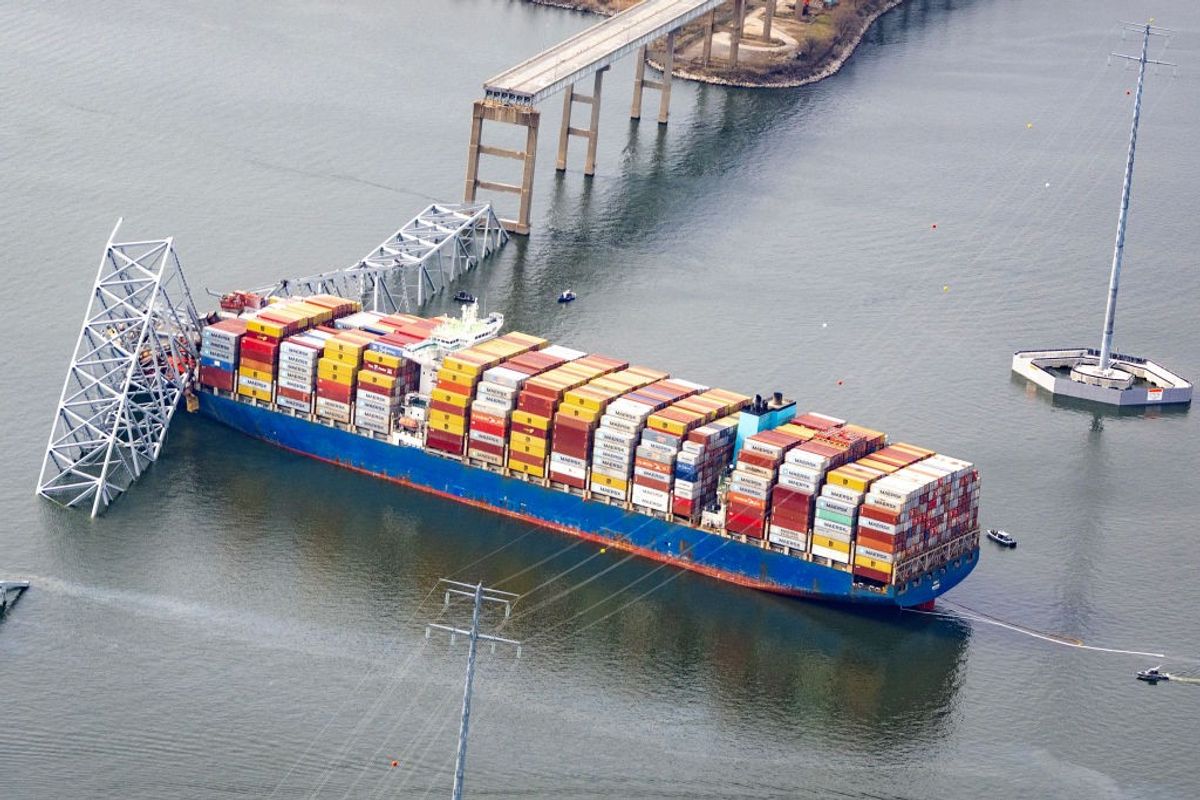 Cargo ship crashes into Baltimore river bridge