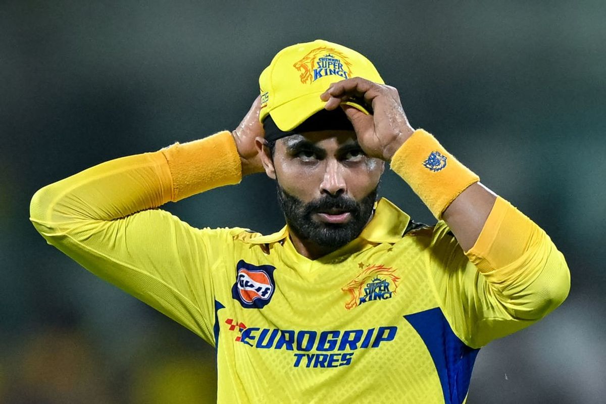 Chennai Super Kings cricketer Ravindra Jadeja in IPL 2024
