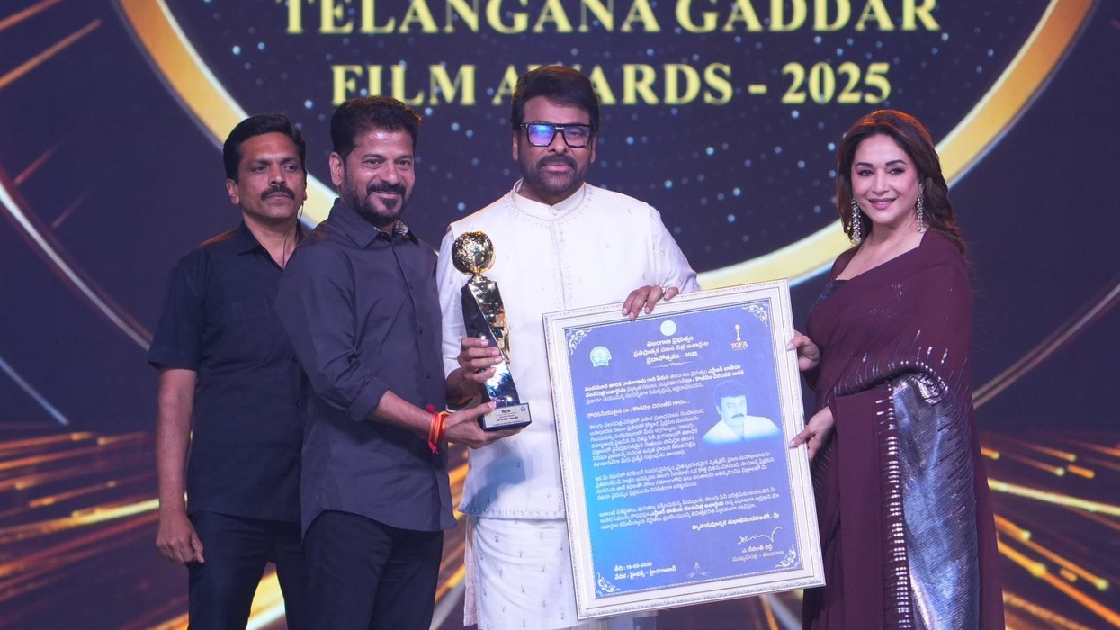 Chiranjeevi honored with NTR National Award at TGFA